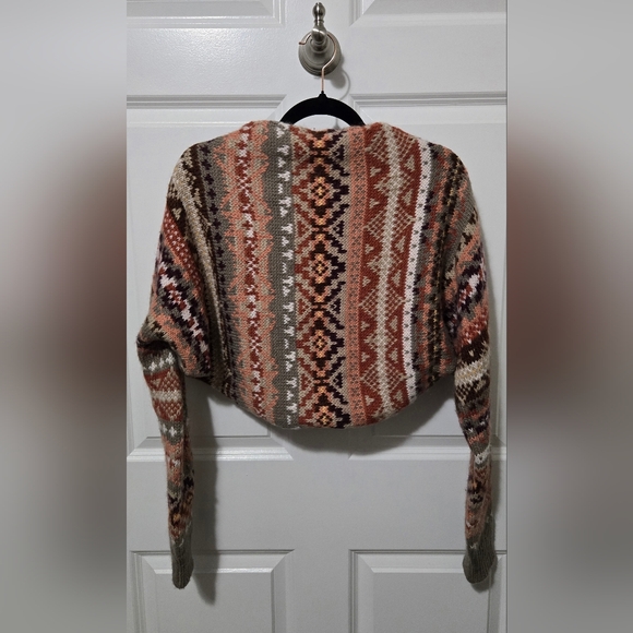 Free People Multicolor Patterned Knit and Lace Shrug - Picture 8 of 8